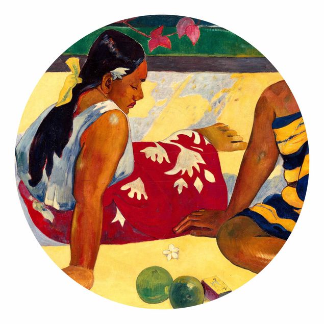 Runde Tapete selbstklebend - Paul Gauguin - Frauen von Tahiti