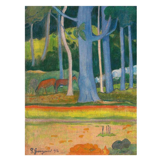 Leinwandbild Natur - Paul Gauguin - Waldlandschaft - Hochformat 3:4