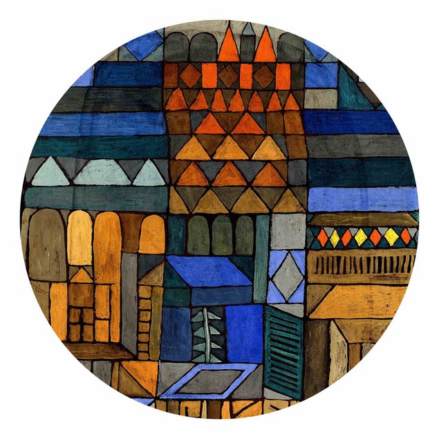 Runde Tapete selbstklebend - Paul Klee - Beginnende Kühle