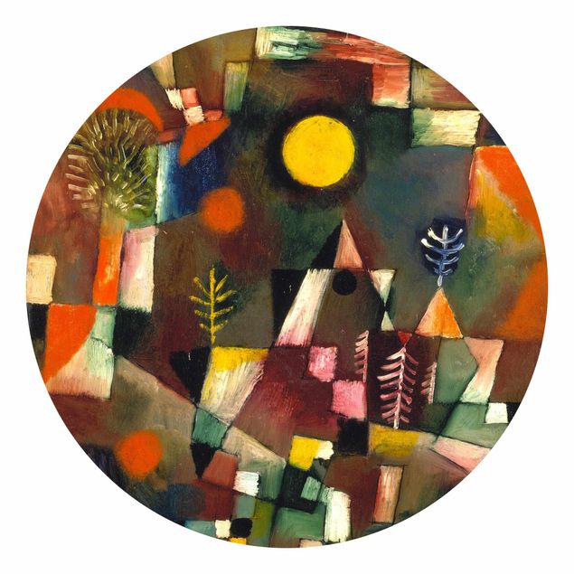 Runde Tapete selbstklebend - Paul Klee - Der Vollmond
