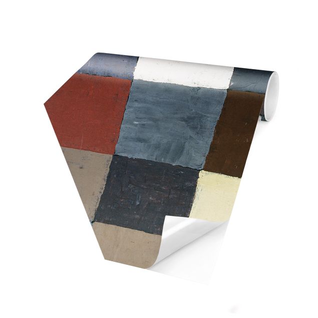 Hexagon Mustertapete selbstklebend - Paul Klee - Farbtafel