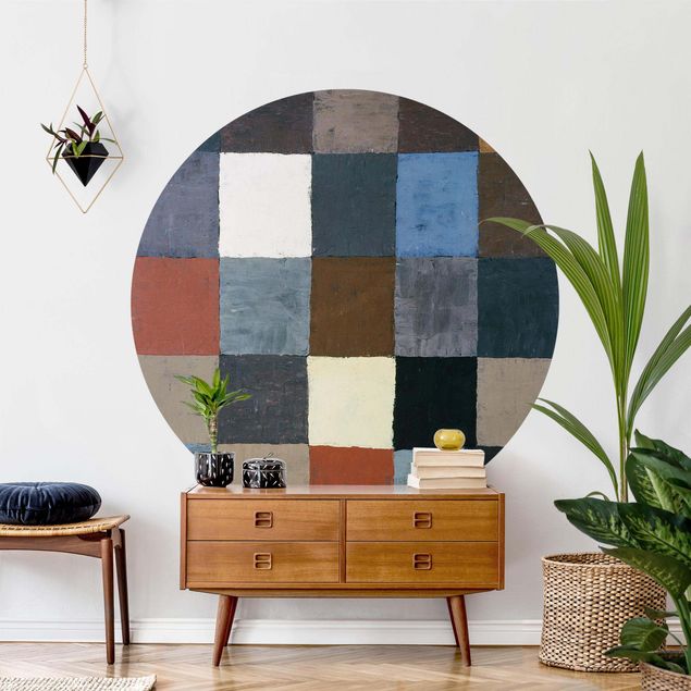 Runde Tapete selbstklebend - Paul Klee - Farbtafel