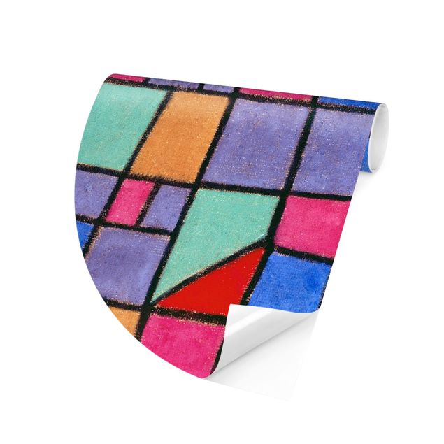 Runde Tapete selbstklebend - Paul Klee - Glas-Fassade