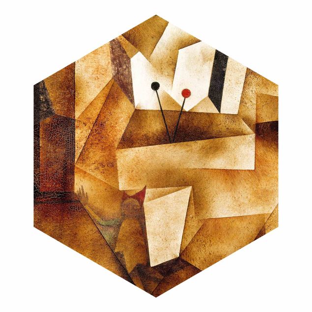 Hexagon Mustertapete selbstklebend - Paul Klee - Paukenorgel