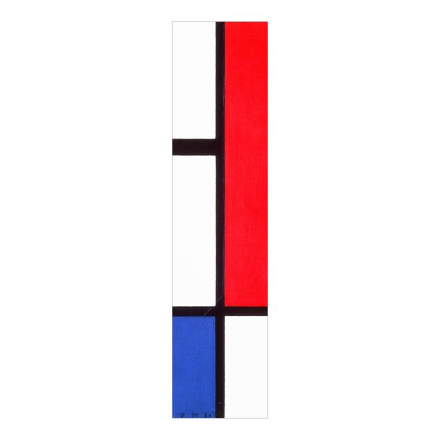 Schiebegardinen Set - Piet Mondrian - Komposition mit Rot, Blau und Gelb - Flächenvorhänge