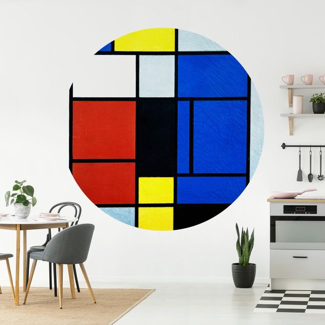 Runde Tapete selbstklebend - Piet Mondrian - Tableau No. 1