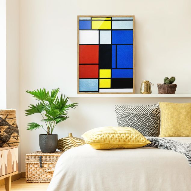 Bild mit Rahmen - Piet Mondrian - Tableau No. 1 - Hochformat 3:4