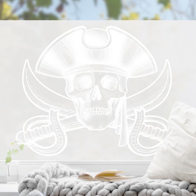 Sichtschutzfolie Piraten Logo