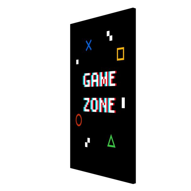 Magnettafel - Pixel Spruch Game Zone - Hochformat 3:4