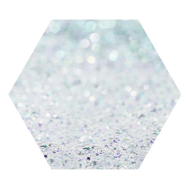 Hexagon Bild Forex - Prinzessinnen Glitzerlandschaft in Mint