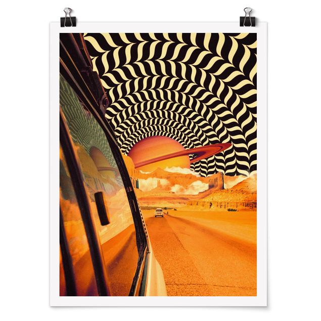Poster - Retro Collage - Der beste Roadtrip I - Hochformat 3:4