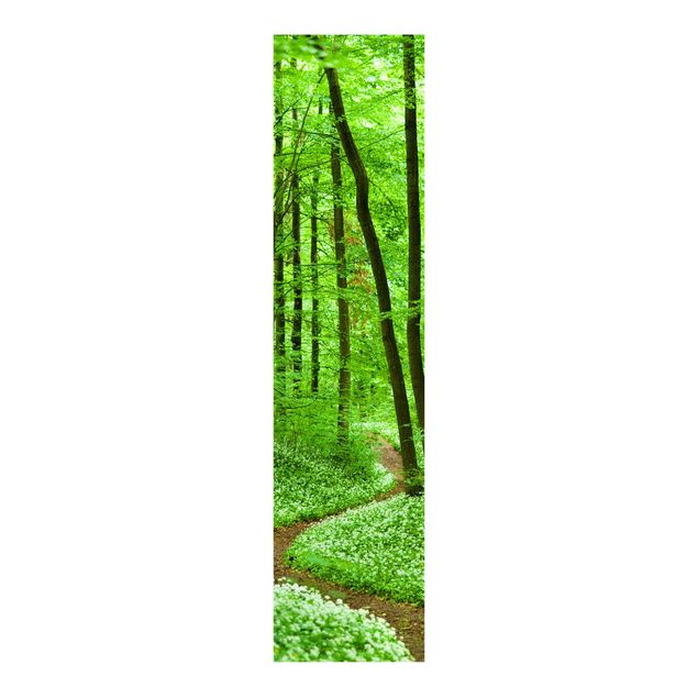 Schiebegardinen Set - Romantischer Waldweg - Flächenvorhänge