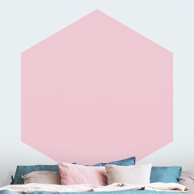 Hexagon Mustertapete selbstklebend - Rosé