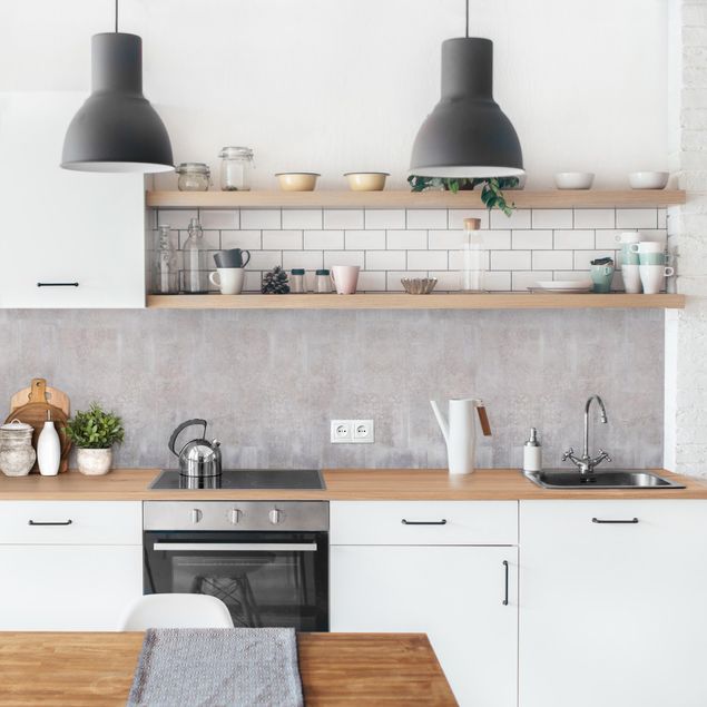 Küchenrückwand - Rustikales Betonmuster Grau