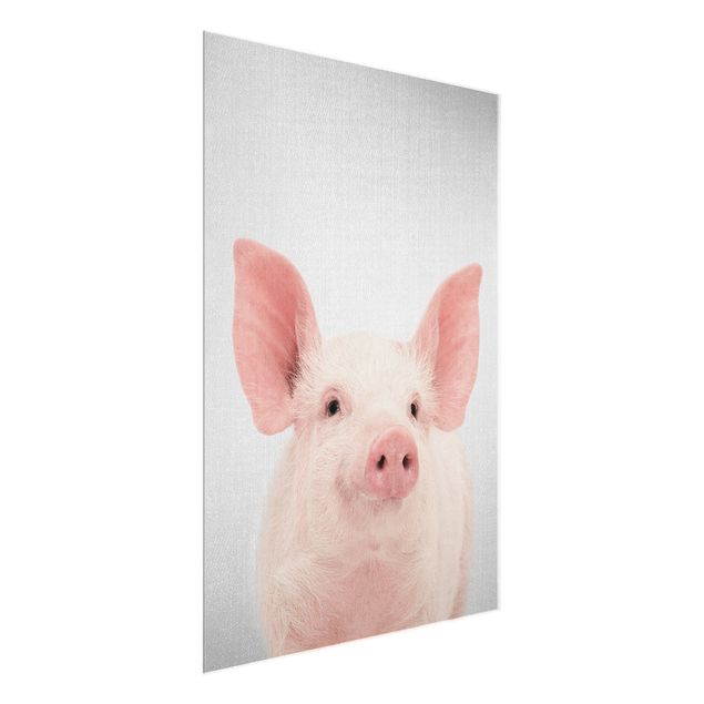 Glasbild - Schwein Schorsch - Hochformat