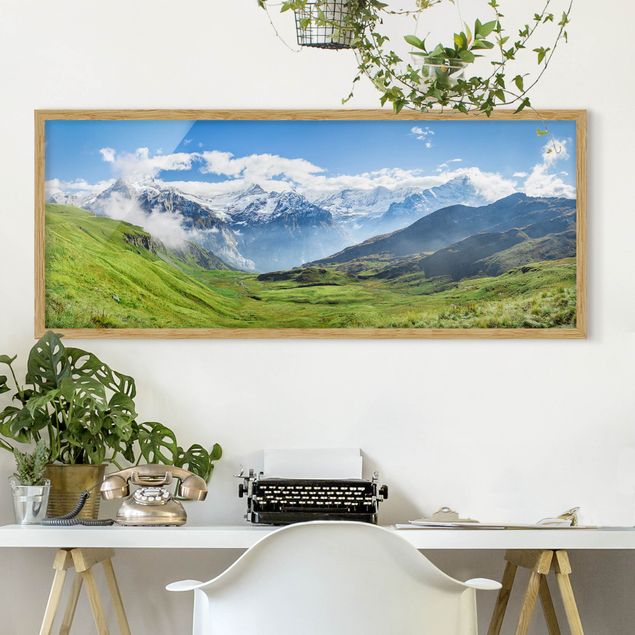 Bild mit Rahmen - Schweizer Alpenpanorama - Panorama