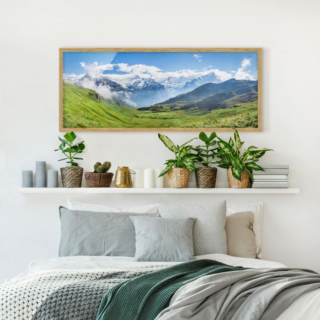 Bild mit Rahmen - Schweizer Alpenpanorama - Panorama