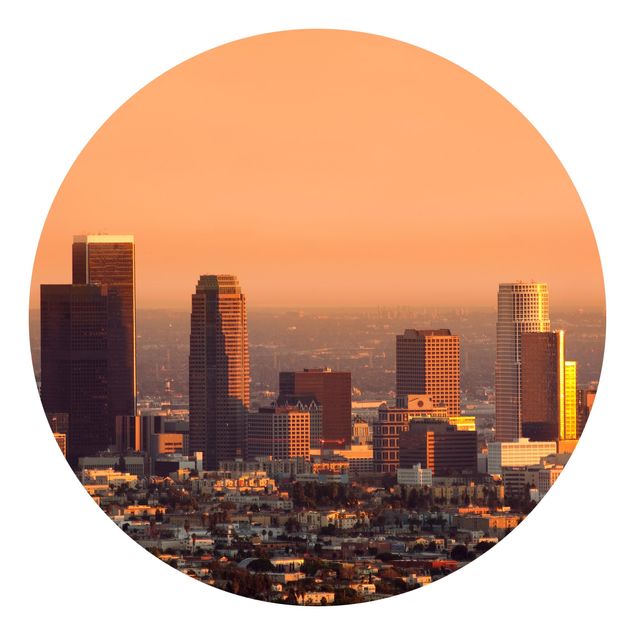 Runde Tapete selbstklebend - Skyline of Los Angeles