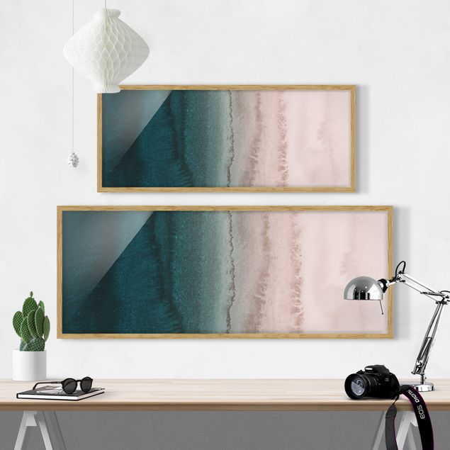 Bild mit Rahmen - Spiel der Farben Meeresrauschen - Panorama