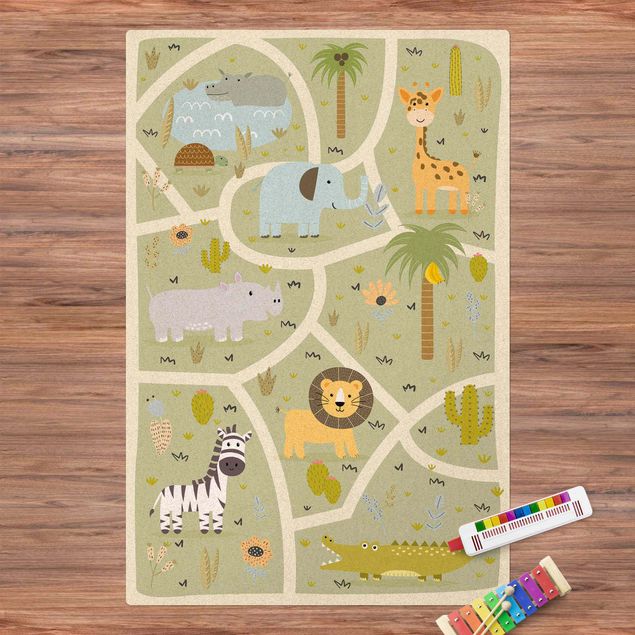 Spielteppich Safari - Die große Vielfalt der Tiere