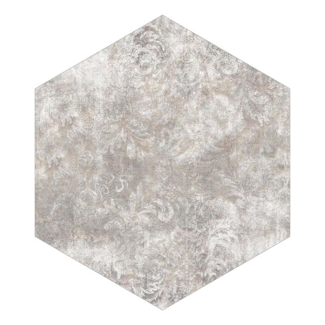 Hexagon Tapete selbstklebend - Strukturierte Oberfläche mit Ornamenten