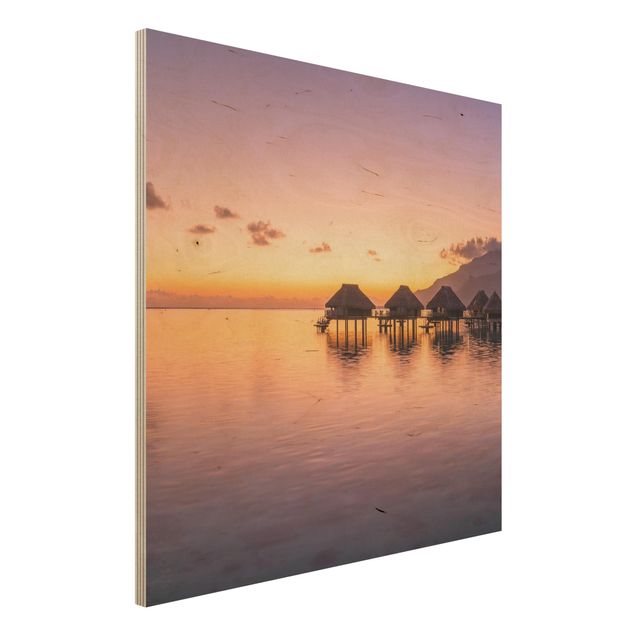 Holzbild - Sunset Dream - Quadrat