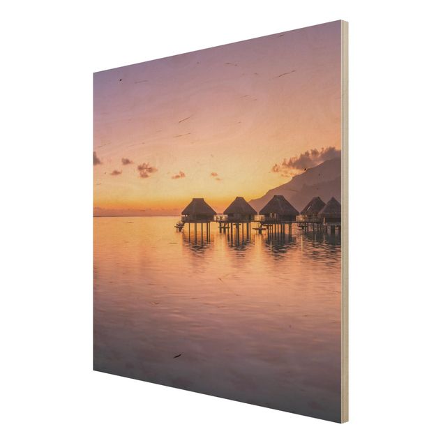 Holzbild - Sunset Dream - Quadrat