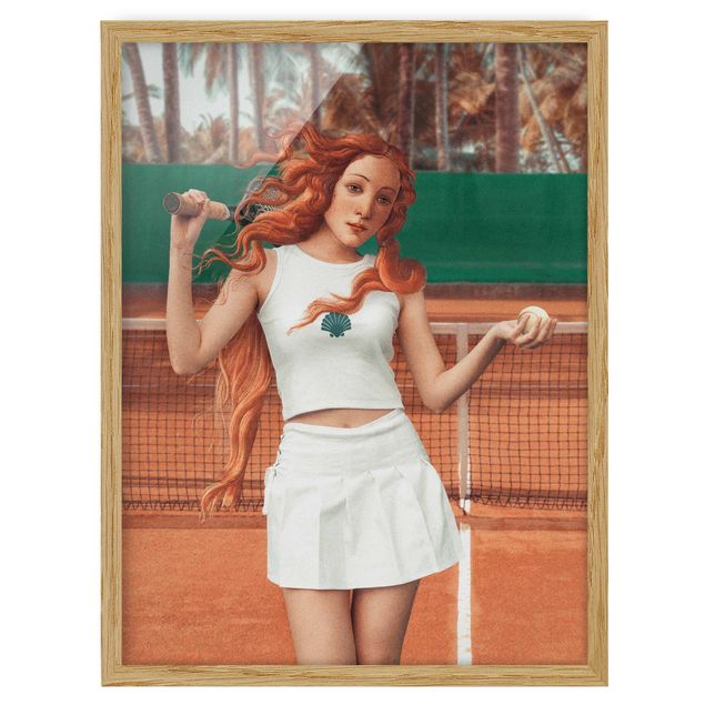 Bild mit Rahmen - Tennis Venus - Hochformat 3:4