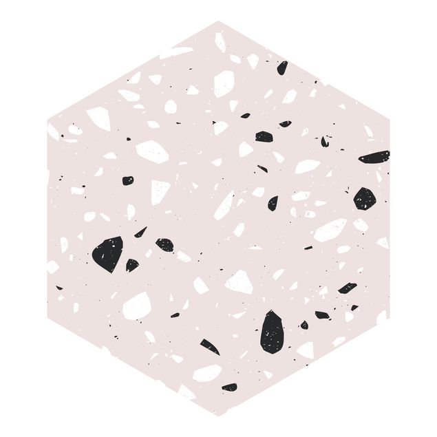 Hexagon Fototapete selbstklebend - Terrazzo Muster Milano