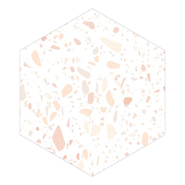 Hexagon Fototapete selbstklebend - Terrazzo Muster Venezia