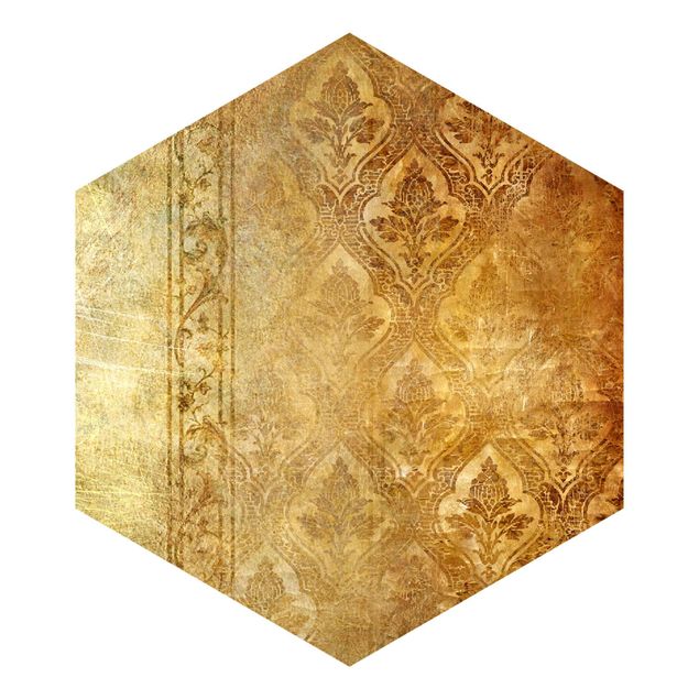 Hexagon Mustertapete selbstklebend - The 7 Virtues - Faith