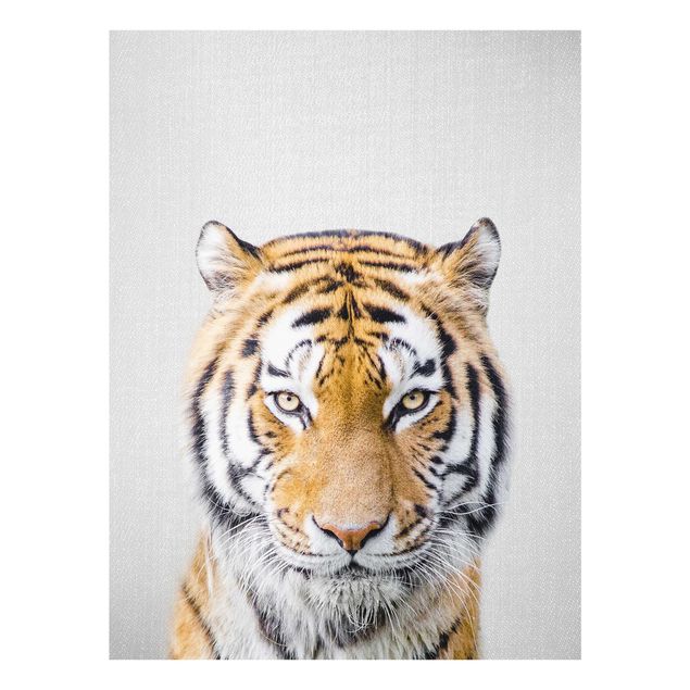 Glasbild - Tiger Tiago - Hochformat