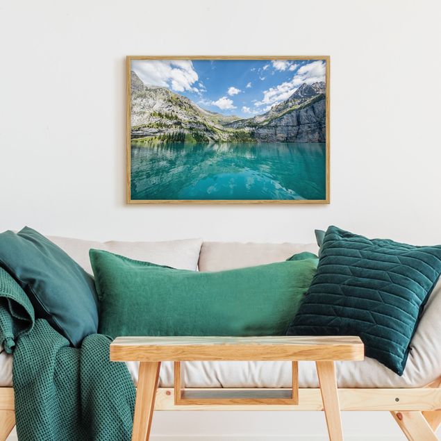 Bild mit Rahmen - Traumhafter Bergsee - Querformat