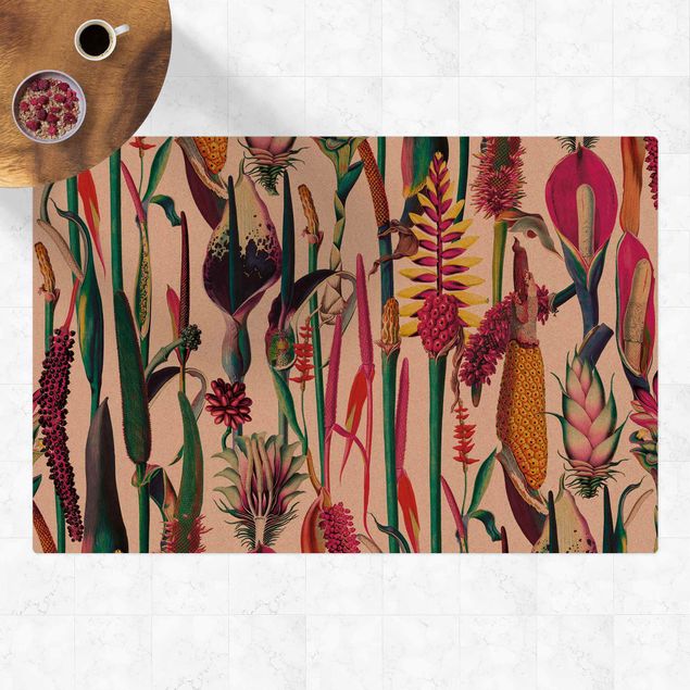 Teppich Dschungel Tropisches Luxus Muster XXL