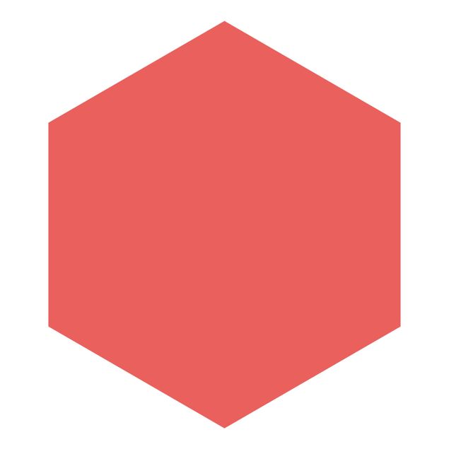 Hexagon Mustertapete selbstklebend - Vermillion