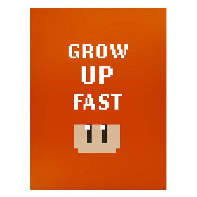 Magnettafel - Videospiel Grow Up Fast in Rot - Hochformat 3:4