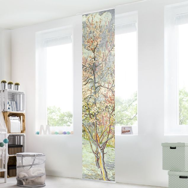 Schiebegardinen Set - Vincent van Gogh - Blühende Pfirsichbäume - 2 Flächenvorhänge