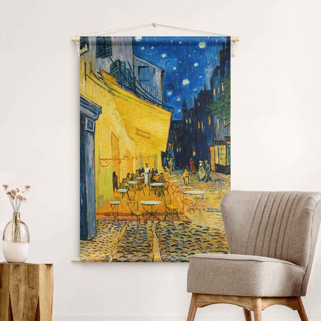 Wandbehang Kunst Vincent van Gogh - Café-Terrasse in Arles