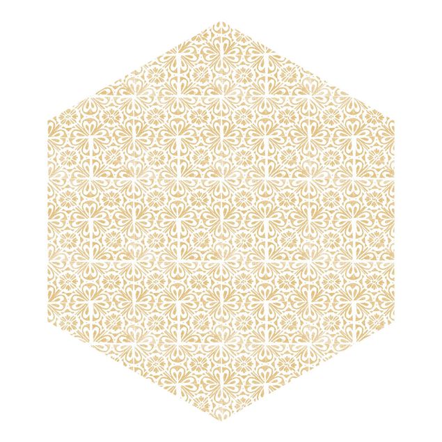 Hexagon Mustertapete selbstklebend - Vintage Muster Portugiesische Fliesen