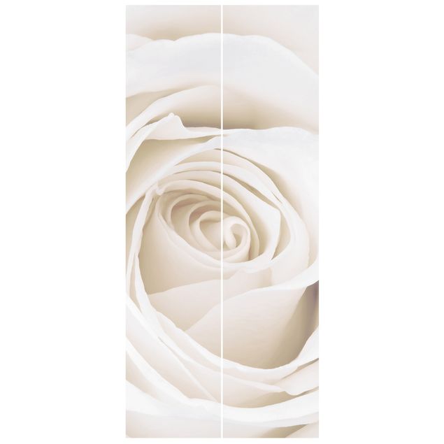 Türtapete - Pretty White Rose