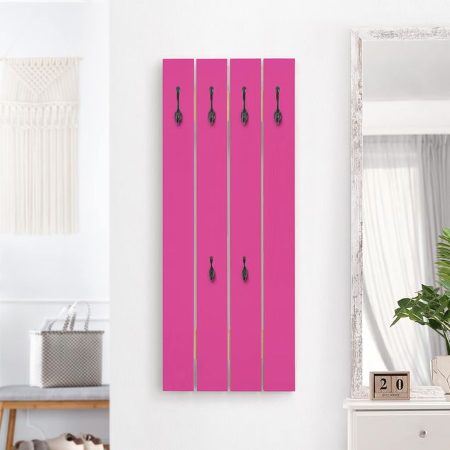 Wandgarderobe Holz - Colour Pink