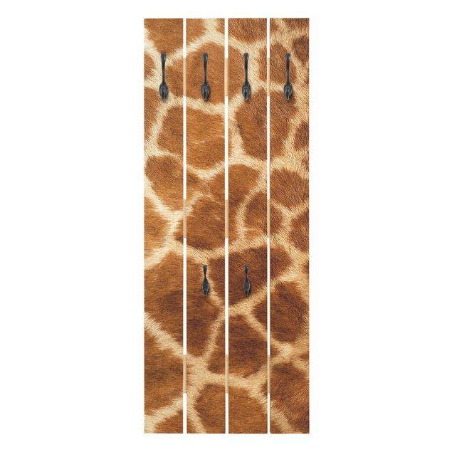 Wandgarderobe Holz - Giraffenfell