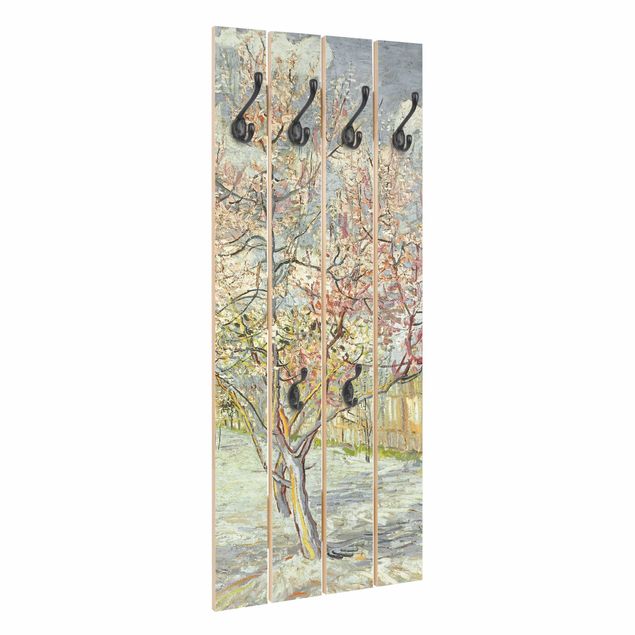Wandgarderobe Holz - Vincent van Gogh - Blühende Pfirsichbäume
