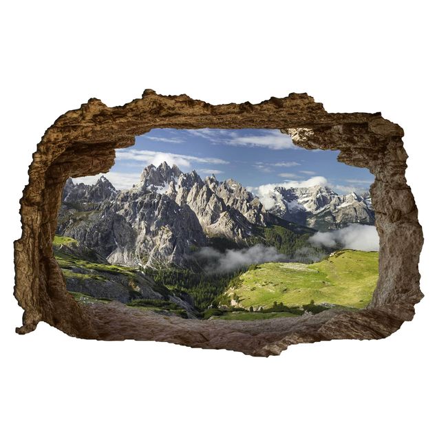3D Wandtattoo - Italienische Alpen - Quer 2:3