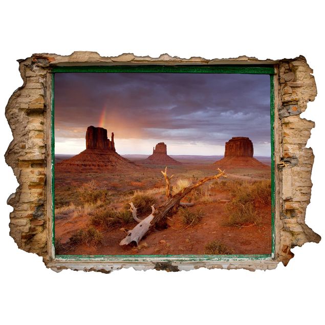 3D Wandtattoo - Monument Valley bei Sonnenuntergang - Quer 2:3