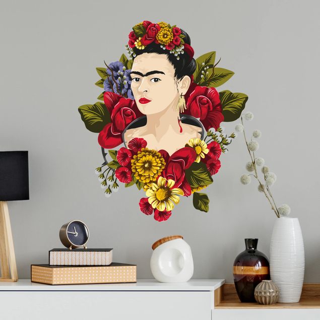 Wandtattoo Natur Frida kahlo - Rosen