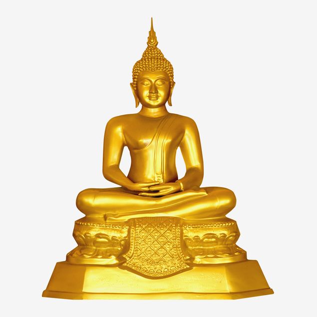 Wandaufkleber Zen Buddha Gold
