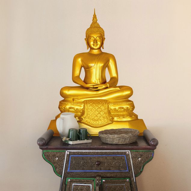 Wandsticker Buddha Zen Buddha Gold