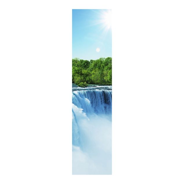 Schiebegardinen Set - Wasserfalllandschaft - Flächenvorhänge