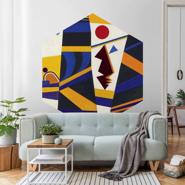 Hexagon Mustertapete selbstklebend - Wassily Kandinsky - Bindung